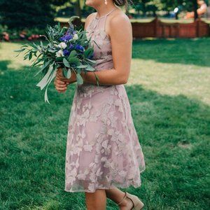 David's Bridal Quartz Midi Bridesmaid Dress Size 2